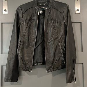 Black leather jacket